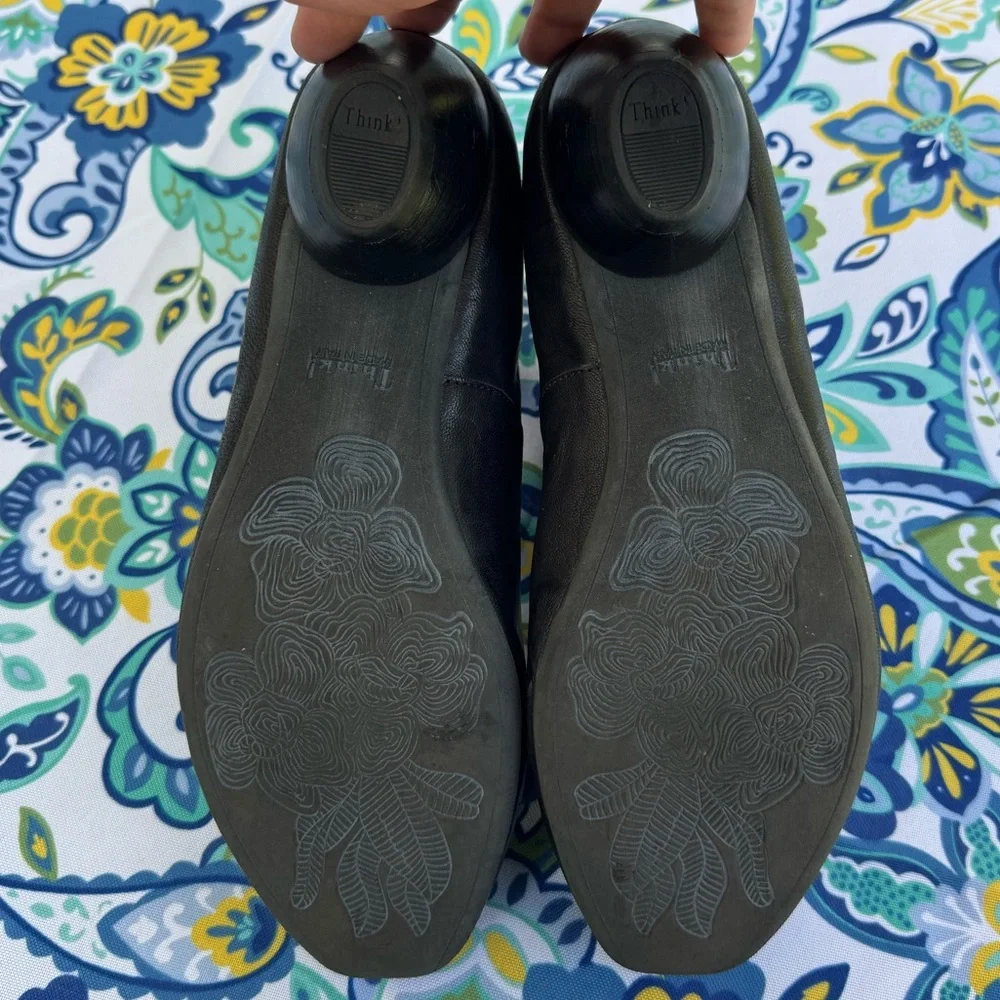 Think! Black Leather Women's Shoes Size 40/9